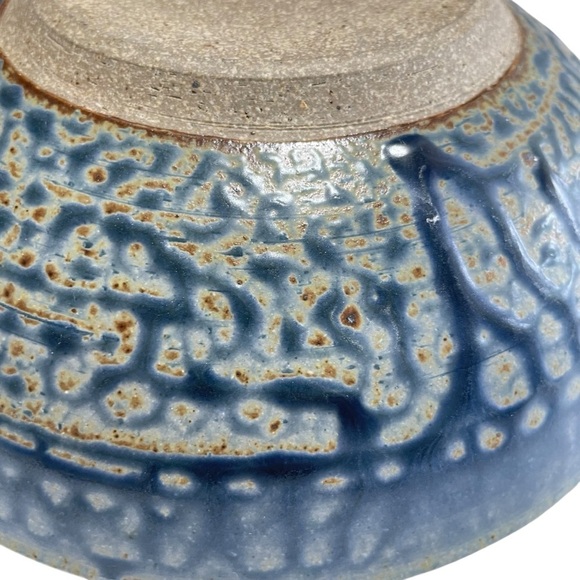 The Mountain Pottery Blue speckled Stonewqre bowl. 7.25W x 3”H - Picture 10 of 13